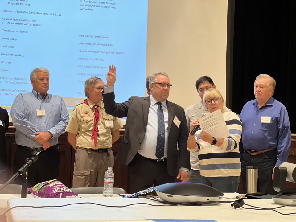 Photo of Tom Weibert's investiture as GGAC President