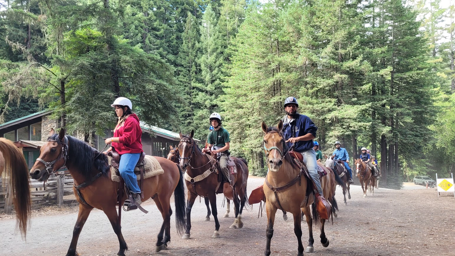 Scouts on horses at Camo Royaneh