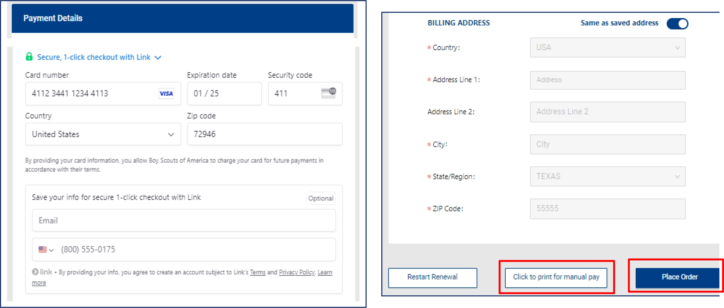 myscouting-payment-details my.scouting payment details