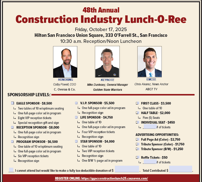 Construction lunch-o-ree registration poster
