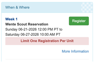 Provisional Camper Registration 1