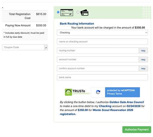 Provisional Camper Registration 12
