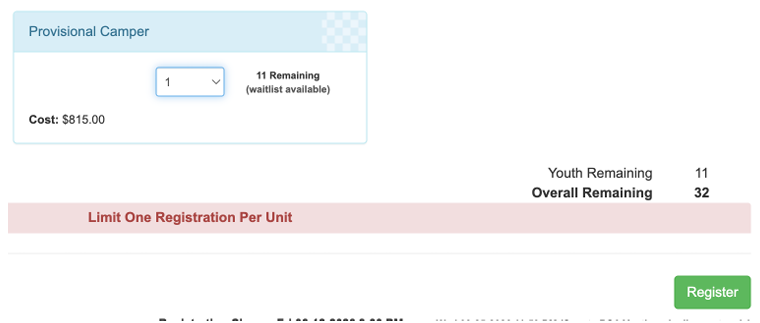Provisional Camper Registration 4