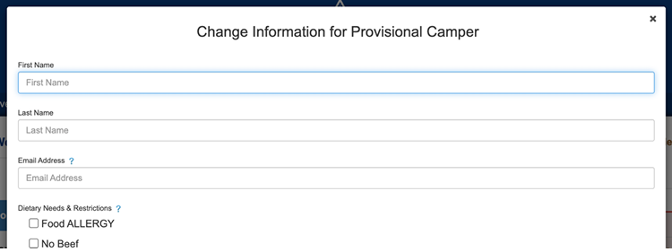Provisional Camper Registration 7
