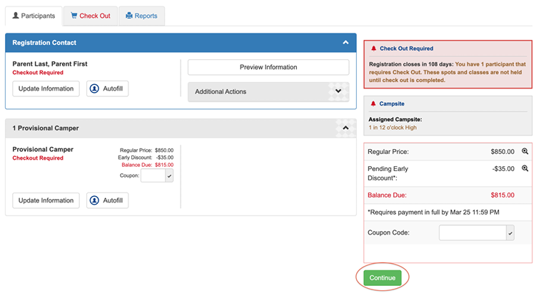 Provisional Camper Registration 8