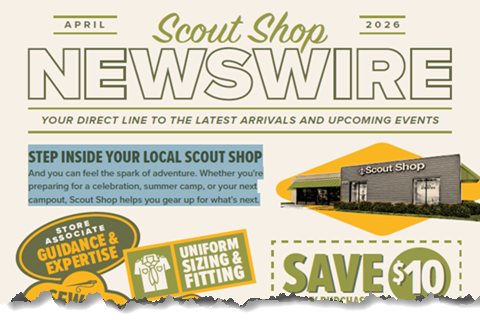 Scout Shop April 2026 promotions page 1