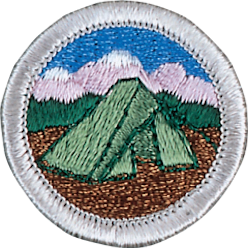 Camping merit badge patch