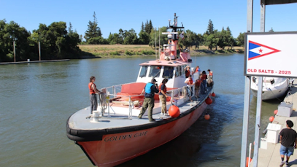Sea Scout Ship 9 (Sea Fox) on their summer cruise 2026 docking at the Sacramento Yacht Club.