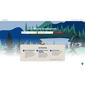 screenshot of beascouting.org